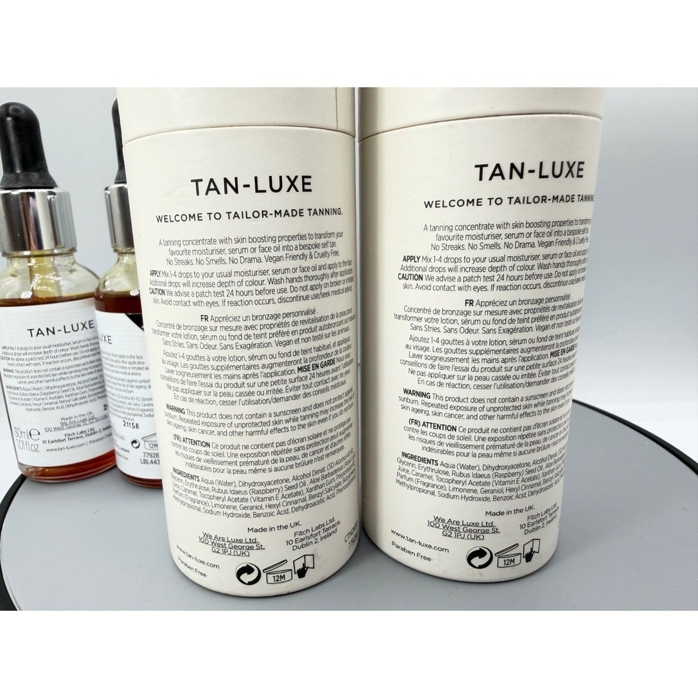 SET OF 2 Tan-Luxe The Face Illuminating Self-Tan Drops - 1.01 oz - Medium/Dark - Picture 4 of 5